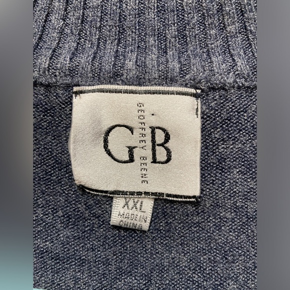 Geoffrey Beene XXL Windowpane Quarter Zip Sweater Great cond! 12040 - Picture 7 of 8